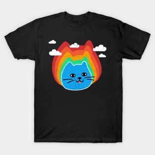 Cat Rainbow, Funny Cute Cat, Humor, Birthday T-Shirt